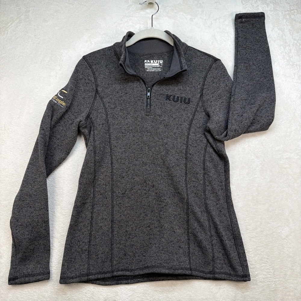 KUIU Base Camp High Loft Fleece Pullover Women's Small Gray 1/4 Zip Hunting